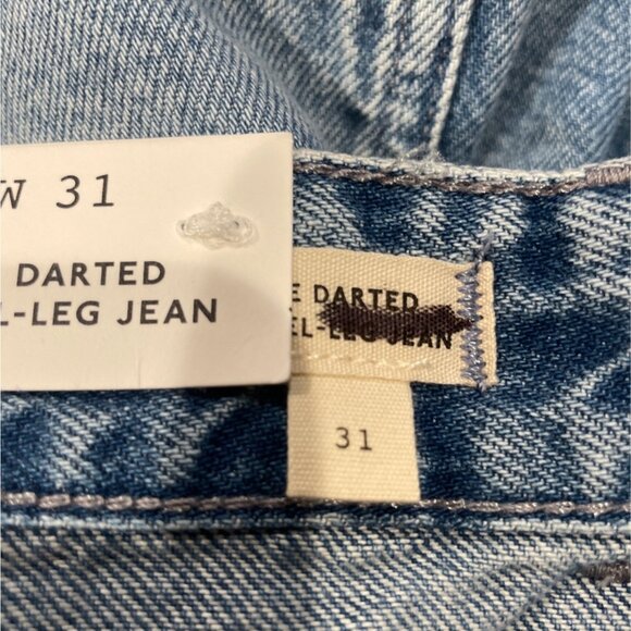 NWT Madewell Sz 31 Darted Barrel-Leg Jean Riverbend Wash Wide Relaxed Button-Fly - Picture 14 of 15